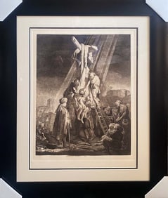 Rembrandt The Descent from the Cross Etching