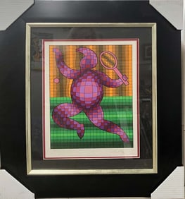 Victor Vasarely Serigraph limited edition Tennis
