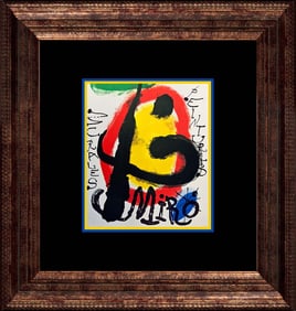Joan Miro Lithograph 1972 Paris.