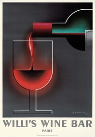 French Poster-Willies Wine Bar