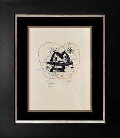 Joan Miro color plate lithograph  from 1970