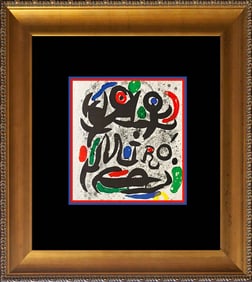 Joan Miro Lithograph 1972 Paris.