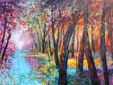 Panaramic View original on canvas by Michael Schofield