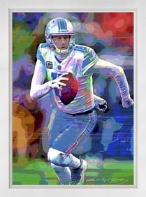 Jared Goff QB Detroit Lions Original Mixed media on canvas by David Lloyd Glover