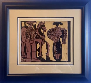 Pablo Picasso Original Linocut from 1969