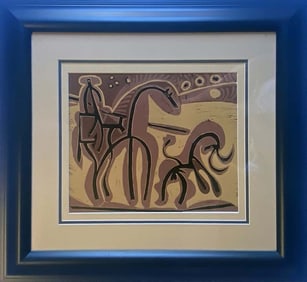 Pablo Picasso Original Linocut from 1969