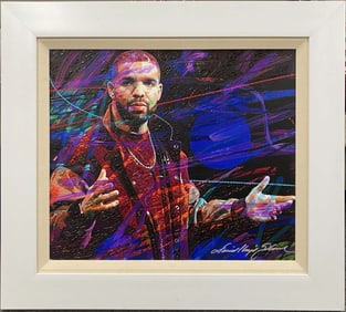Drake Original mixed media on canvas by David Lloyd Glover