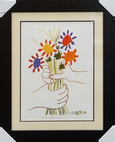 Pablo Picasso Bouquet of Peace Collection Domaine Picasso Limited Edition on paper.