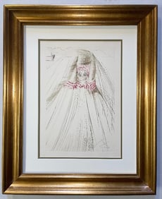 1970 Original Intaglio  Tristan and Princess Isolde  Salvador Dali Limited Edition Intaglio Lithogra