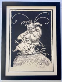 Salvador Dali Pantagruel Limited Edition Lithograph with Black Hand signed and numbered.