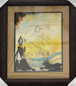 Salvador Dali Limited Edition Original Intaglio Hand signed and numbered on Parchment Paper. Moses a