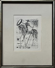 Salvador Dali Don Quixote Etching.