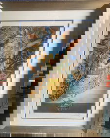 Salvador Dali. Lapis Lazoli Corpuscular Assumption. Limited Edition Lithograph in colors Hand signed