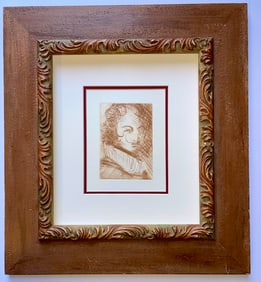 Salvador Dali. Self Portrait. Post humous Etching