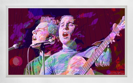 Simon & Garfunkle Scarborough Fair Original mixed media on canvas David Lloyd Glover