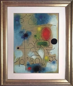 Joan Miro Color Plate Lithograph from 1970