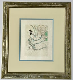 Louis Icart Hand colored etching from 1940