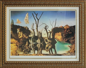 Salvador Dali Swans Reflecting Elephants Limited Edition Lithograph after Dali