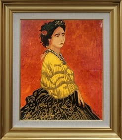 William Verdult Original Oil on board bejewelled Kings and Queens series