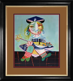 Pablo Picasso Lithograph after Picasso Maya and Boat. Limited Edition Collection Domain Picasso.