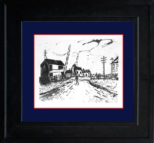 Vlaminck Le Passage a Niveau Limited Edition Original Lithograph Hand signed.