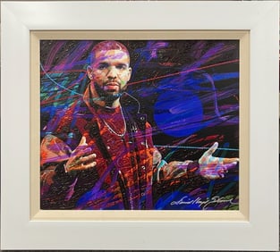 Drake Original mixed media on canvas by David Lloyd Glover