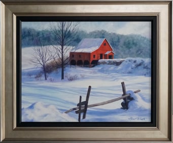 Robert Copple on canvas Hand embellished