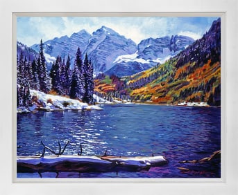 Maroon Bells Solitude Mixed Media Original David Lloyd Glover