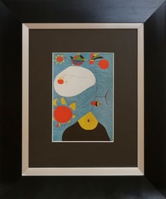 Joan Miro Color Plate Lithograph after Miro from 1968