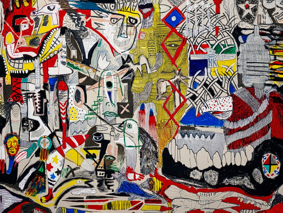 Civilization Abstract Limited Edition on paper by Gino Perez: Civilization. Limited Edition on paper by Gino Perez Approx 40 x 30 inches Hand signed and numbered by the artist. Includes certificate.