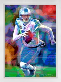 Jared Goff QB Detroit Lions Original Mixed media on canvas by David Lloyd Glover