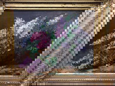 Potr Petrovich Konchalvsky (1876-1956). Original oil on canvas Still Life 1929