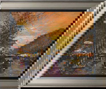 Limited Edition Hand embellished canvas Michael Schofield Paris: Hand signed by Michael Schofield Hand embellished on canvas Hand signed by the artist. Limited Edition of 25. Includes Certificate of Authenticity. Approx. 18 x 24 image Custom Framed. This work was