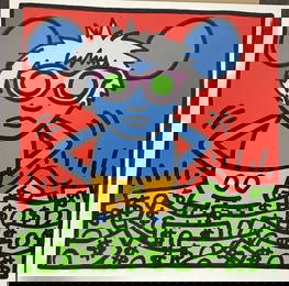 Keith Haring   Andy Mouse I Serigraph