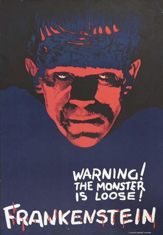 Frankenstein Original Lithograph circa 1970. (1 of 1)