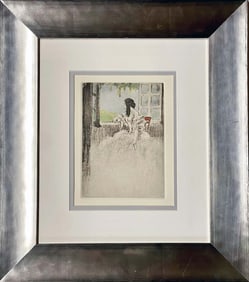 Louis Icart Hand colored Etching
