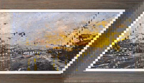 Original oil on canvas by Jorn Fox image size 48 x 24 inches on canvas