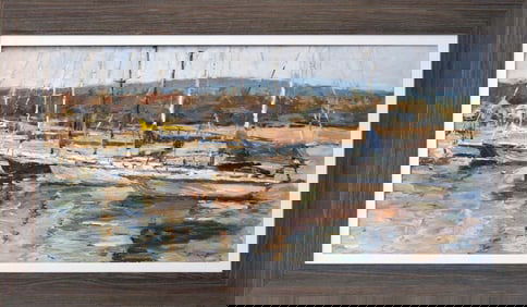 Original oil on canvas by Jorn Fox image size 48 x 24 inches on canvas