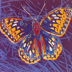 Andy Warhol Serigraph Screen print San Francisco Silver spot Butterfly from the Endangered Species