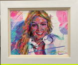 Britany Spears Original mixed media on canvas by David Lloyd Glover