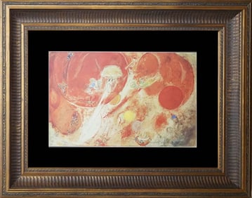 Marc Chagall lithograph hand signed from The Ballet Act III Curtain