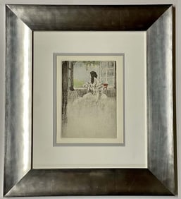 Louis Icart Hand colored etching from 1940