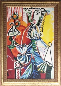 Pablo Picasso Cavalier Limited Edition on canvas Collection Domaine Picasso