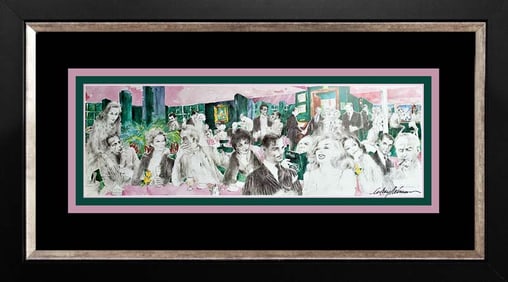 Leroy Neiman Hand Signed Lithograph Hollywood Polo Lounge