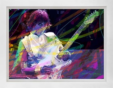 Jeff Beck Bolero Original mixed media on canvas David Lloyd Glover