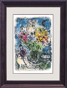 Marc Chagall Limited Edition Lithograph after Chagall-Night Bouquet