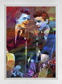Don & Phil Everly Mixed Media Original on canvas by David Lloyd Glover