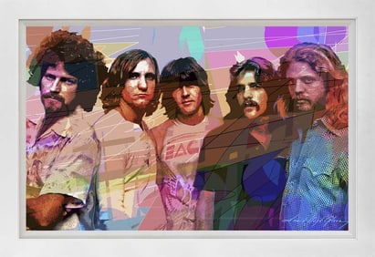 The Eagles Mixed Media Original on canvas by David Lloyd Glover