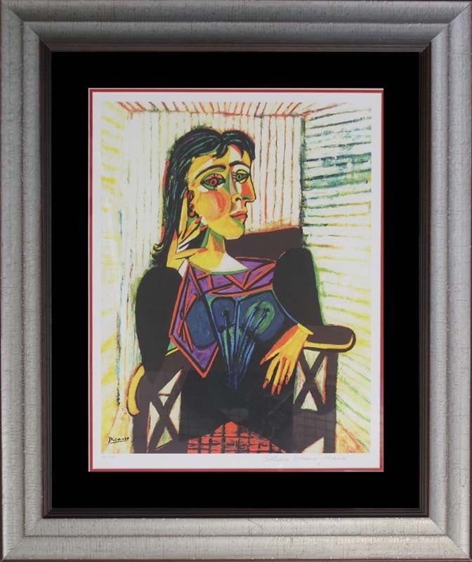 Pablo Picasso Dora Maar Collection Domaine Limited Edition: Dora Maar by Pablo Picasso Limited edition Lithograph Custom framed. Estate signed. From the Collection Domaine Picasso. Includes Certificate of Authenticity. Approx. 26x30.