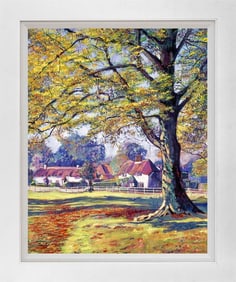 English Village Hand embellished  by David Lloyd Glover